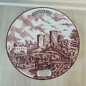 JOHNSON BROTHERS PINK OLD BRITAIN CASTLE Tea Pot, Creamer, Sugar, 4 Cups, Box